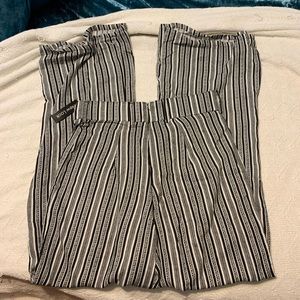 Striped Flowey flared pants